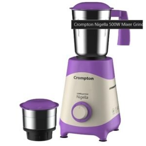 Crompton NIGELLA 500W Mixer Grinder (2 Jars, Purple, White)