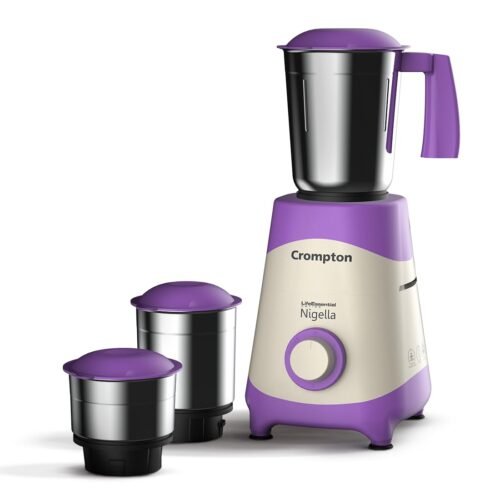 Crompton NIGELLA-500 Mixer Grinder (3 Jars, Purple, White)