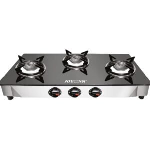Joyonn 3Burner Gas Cooktop – Glass Top & Brass Burner