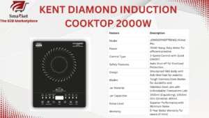 Read more about the article KENT Diamond Induction Cooktop 2000W – A Smart Electric Induction Cooktop for Modern Kitchens